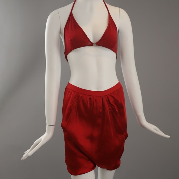 Red Rick Owens Skirt Set